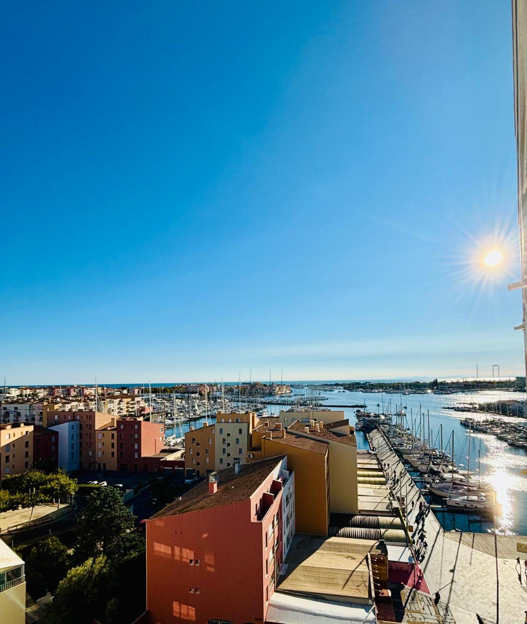 Centre Port,Vue Panoramique,Clim,Balcon,Wifi Apartman Agde Kültér fotó